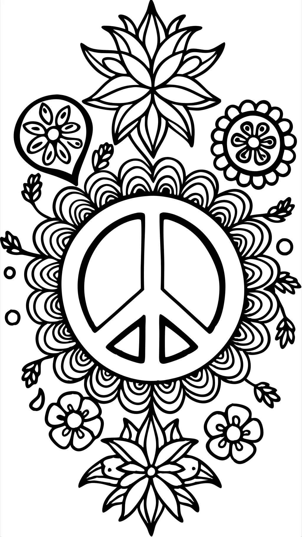 peace sign coloring pages